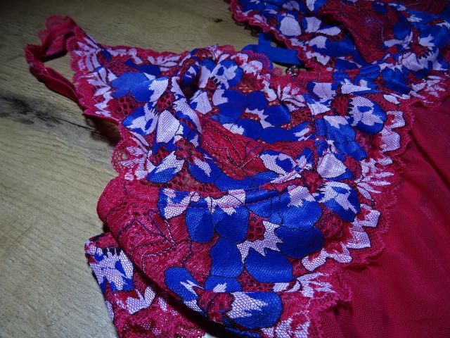 Lovehoney koszulka śliczna róż koronka i tiul S