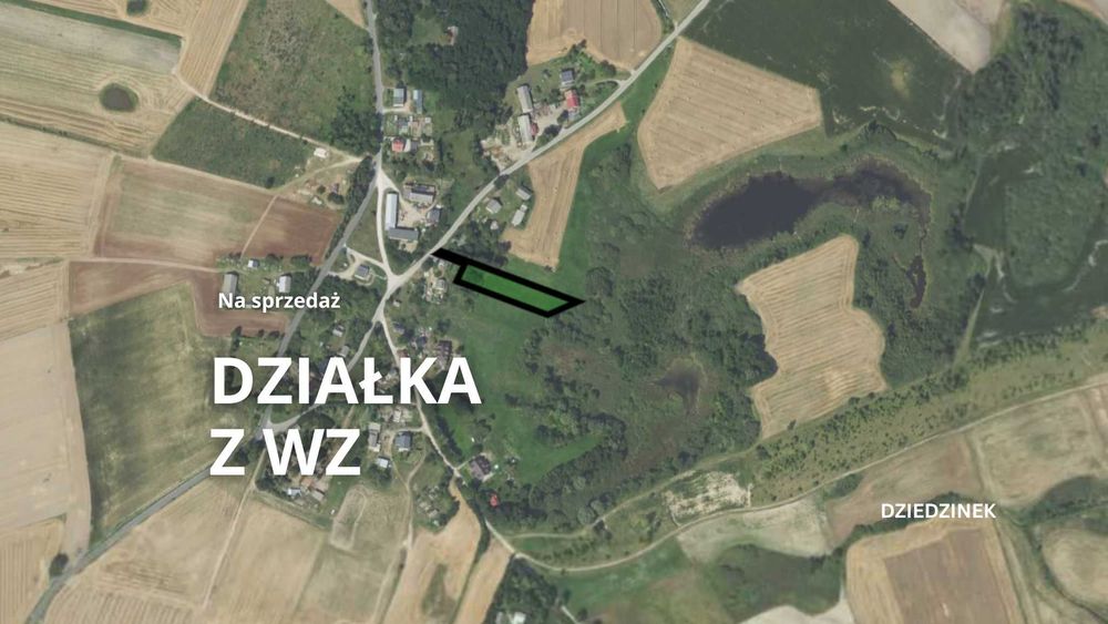 działka budowlana z WZ 3300 m.kw Okazja! - Widok 3