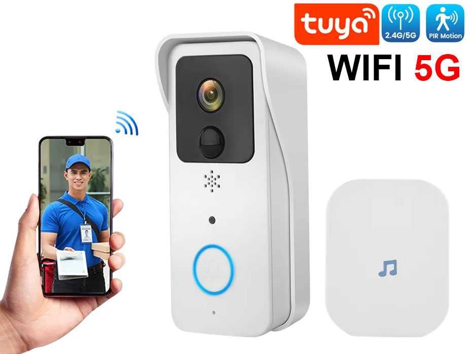Video Porteiro Campainha +Sirene interior WIFI 5G Andoid Iphone (NOVO)