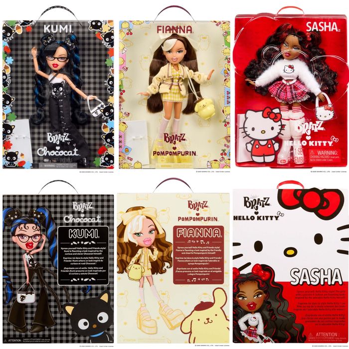 Ляльки Кумі, Фіанни та Саші з колекції Bratz Hello Kitty  Friends