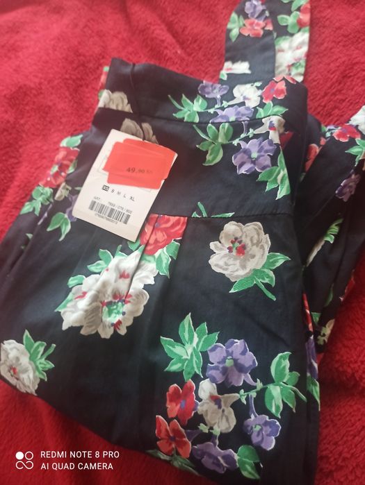 Spodnie Zara z wysokim stanem w kwiaty