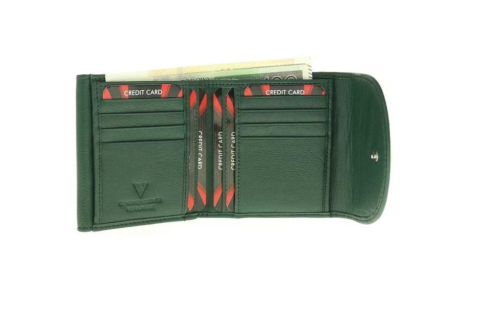 Skórzany portfel damski portmonetka damska skóra naturalna RFID