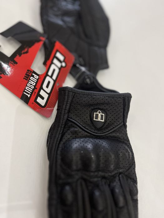 Мото рукавиці шкіряні Icon Pursuit перчатки перфорированные