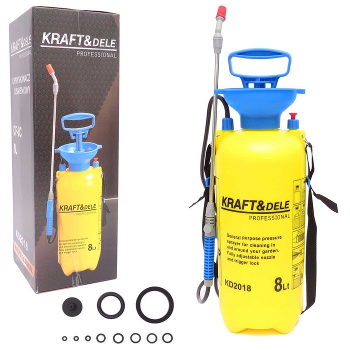KRAFT&DELE Opryskiwacz Ciśnieniowy Ręczny Ogrodowy Lanca 8l KD2018