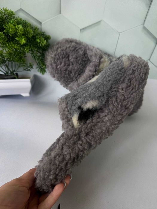 39 40 41 тапочки на  овчині кімнатні хутряні тапки