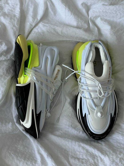 Кросівки Balmain Unicorn Low-Top White/Green premium