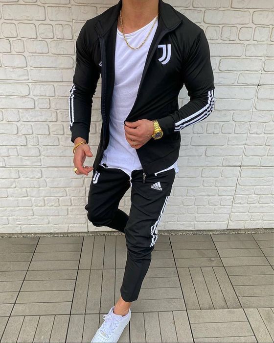 РАСПРОДАЖА! Спортивный костюм Adidas Juventus футбольный клуб черный