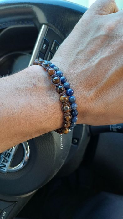 Pulseira Pedras 6mm Olho de Tigre- PulseirasMe4You