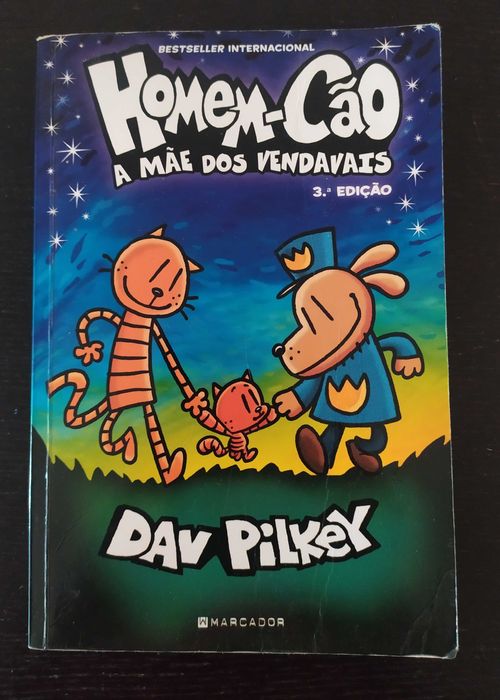 Livro infantil "Homem-cão a mãe dos vendavais"