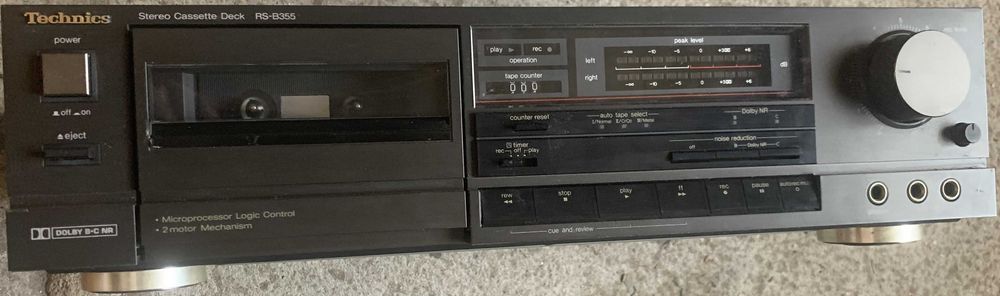 Magnetofony Technics RS-B355 + Technics RS-B40  2-głowicowe  Lata 80