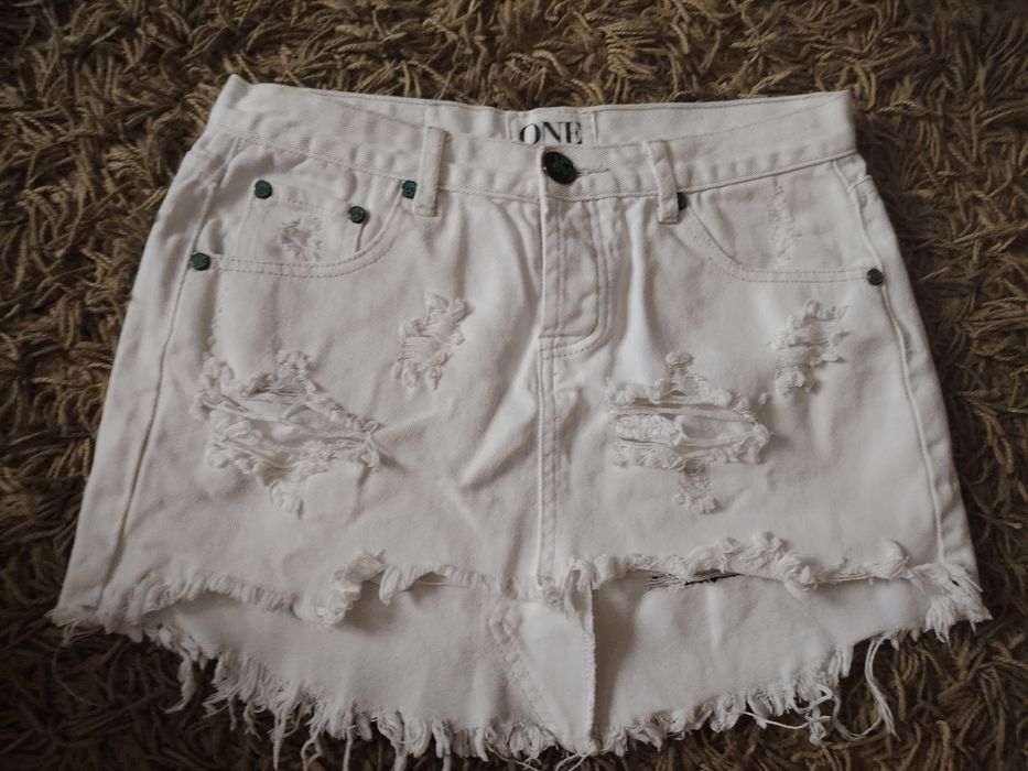 jeansowa mini spódnica oneteaspoon