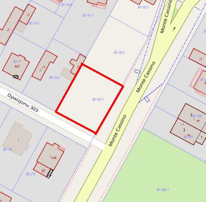 działka budowlana Siedlce ul.Monte Cassino