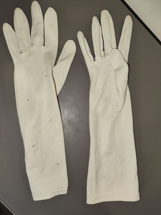 Рукавички  вінтажні, лайкові, перчатки дівчинка