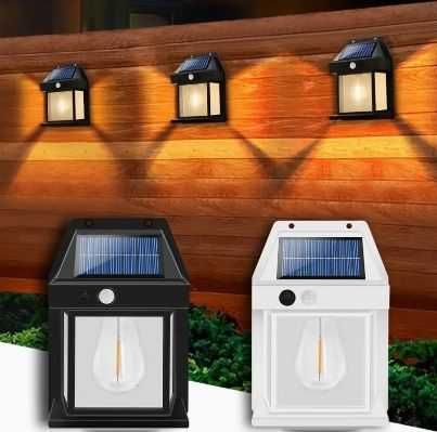 Lampa solarna na ścianę 4 szt min