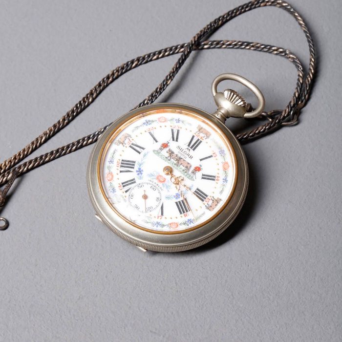 Relógio de bolso mecânico, antigo