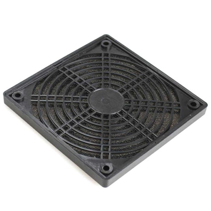 Filtro de poeiras para ventilador 80x80 mm, plástico com esponja