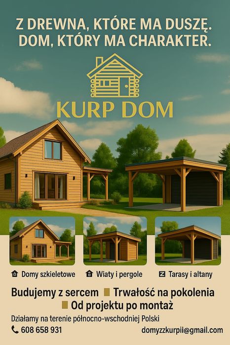 Dom domek drewniany 35m2 35 m2 70  budowa pergola altana garaż wiata