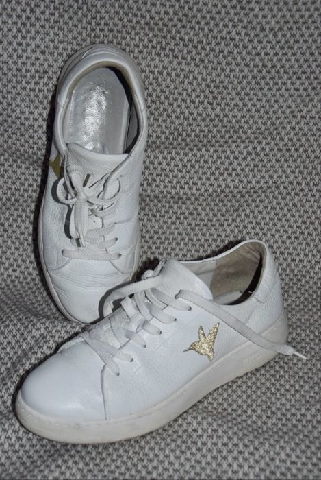 Ryłko białe sneakersy 37 buty sportowe skóra naturalna koliber