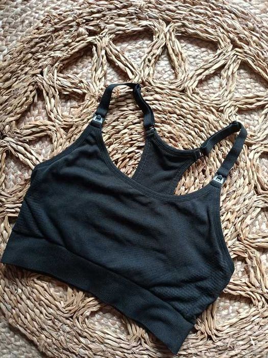 Top stanik sportowy biustonosz damski topik M/L/XL czarny