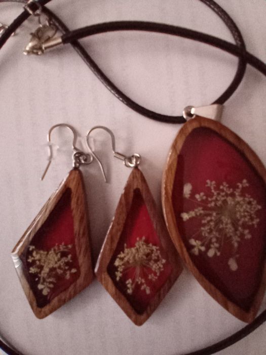 Komplet kolczyki zawieszka handmade