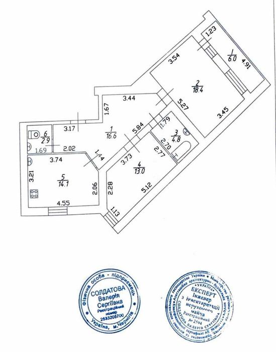2 кімнатна квартира, Масани, лічильник на тепло