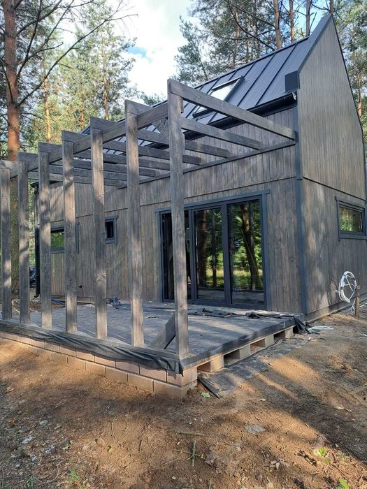 Domek,domki letniskowe,drewniane, Jarzębina4 x 8,5m + 3 x 4,5m taras