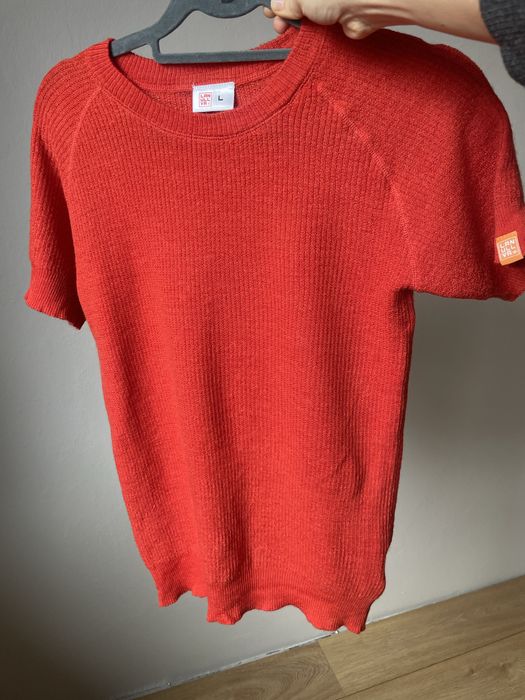 Bluzka lanullva merino wełna tshirt L