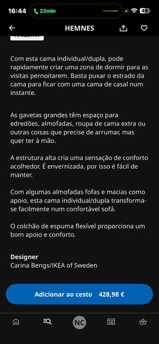 Cama / sofa Solteiro e casal