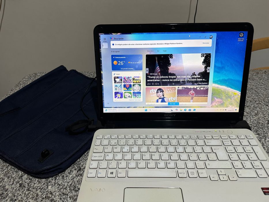 Portátil Sony Vaio Branco, 15.6 polegadas HD