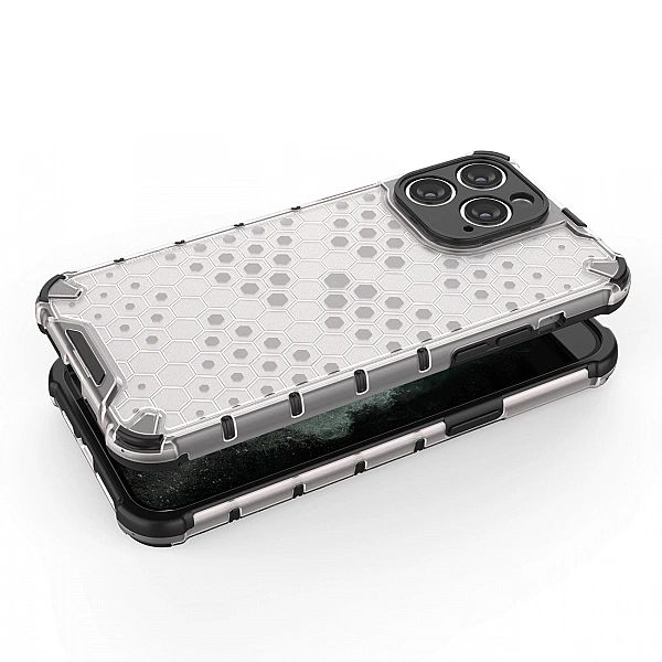 Honeycomb etui iPhone 14 Pro Max pancerny hybrydowy pokrowiec niebiesk