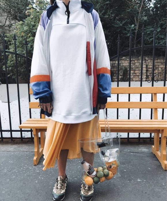 Худи на флисе белый