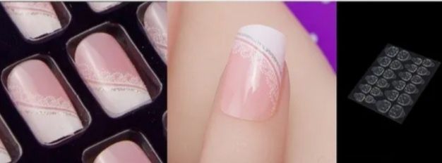 Unhas postiças com autocolantes