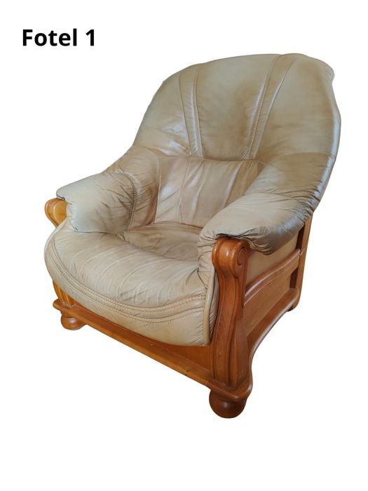 Skórzana kanapa + fotele