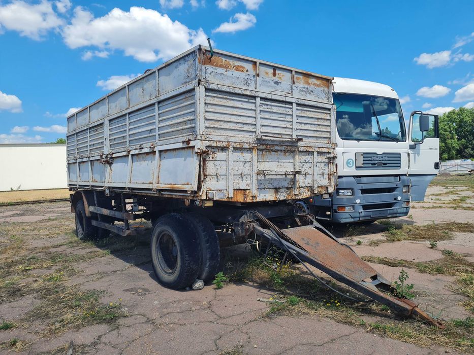 Бортовий причіп НЕФАЗ 8332-10, 2004 р,  сірого кольору