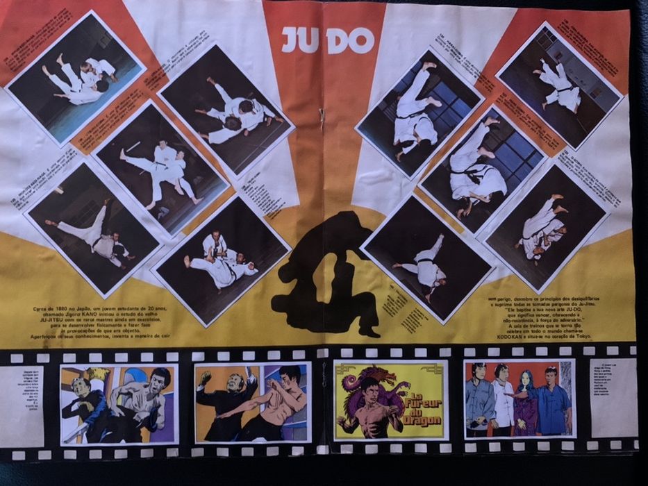 Caderneta Cromos Artes Marciais Bruce Lee Panini Matutano Coleção
