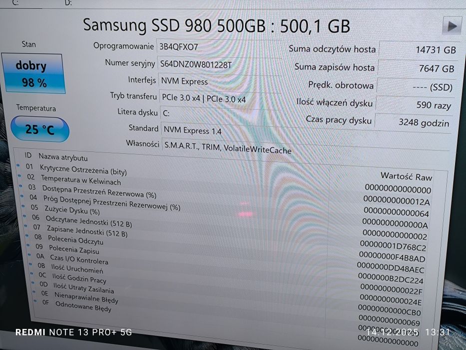 Samsung SSD980 500GB M.2 NVMe