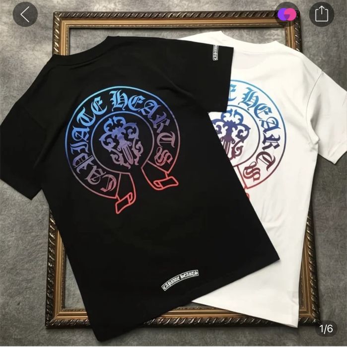 Футболка Chrome Hearts чорна і біла