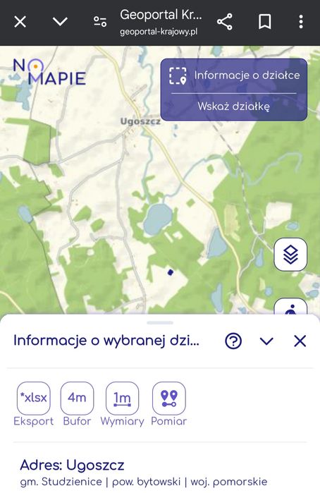 Działki budowlane z wz i mpzp - Ugoszcz (w pobliżu lasu)