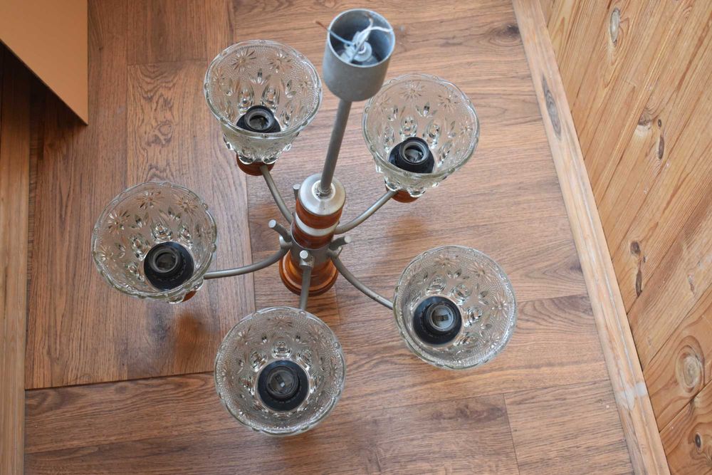 Винтажная люстра СССР! Люстра на 5 плафонов СССР!: 350 грн. - Освещение ...