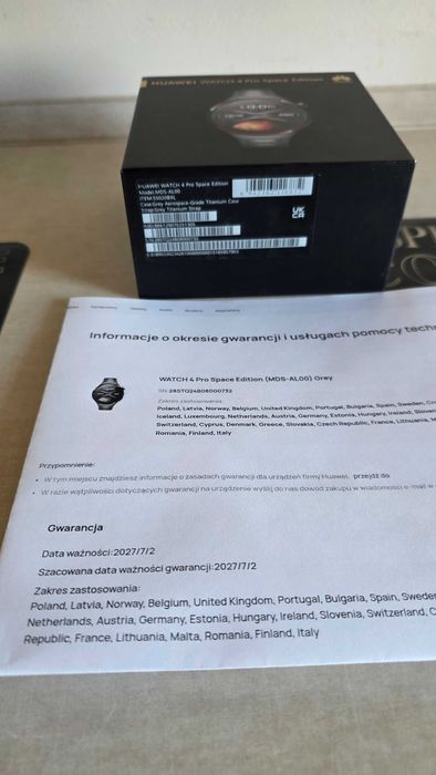 HUAWEI WATCH 4 PRO SE jak NOWY tytanowy gwar.producenta 24M!Komplet !