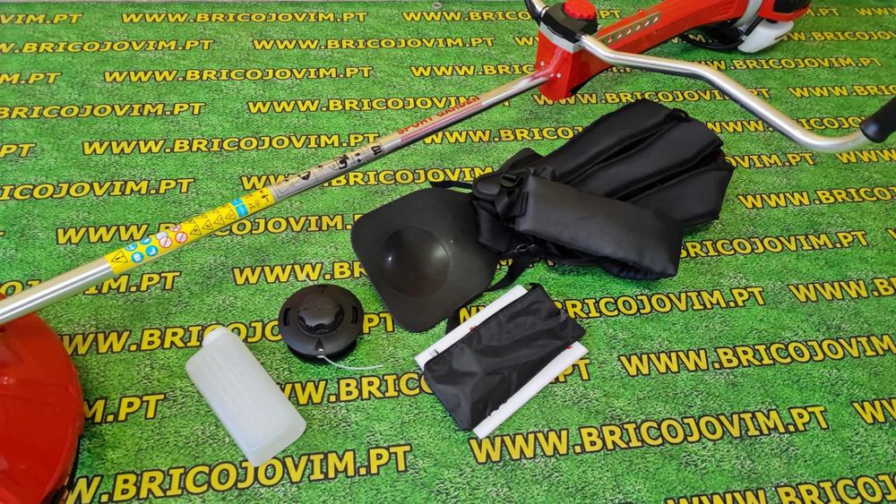 Roçadora Gasolina 62cc 3.5cv NOVAS Anti-Vibração + Disco + Bobine Fio