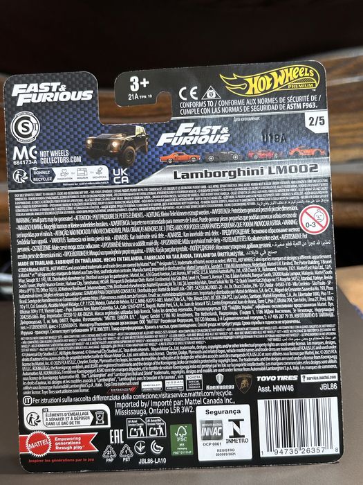 Hot Wheels Lamborghini LM002 Fast & Furious/ PREMIUM