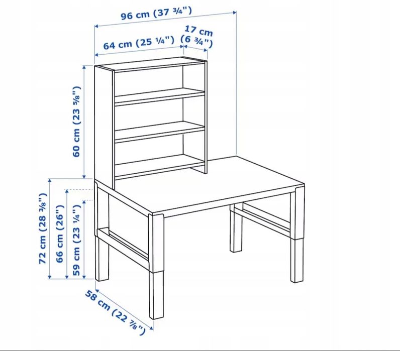 Biurko Ikea Pahl z nadstawką