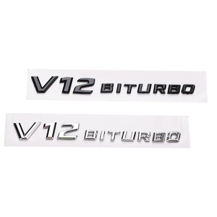 Шильдик надпись V8 V12 Biturbo на крила для Mercedes-Benz