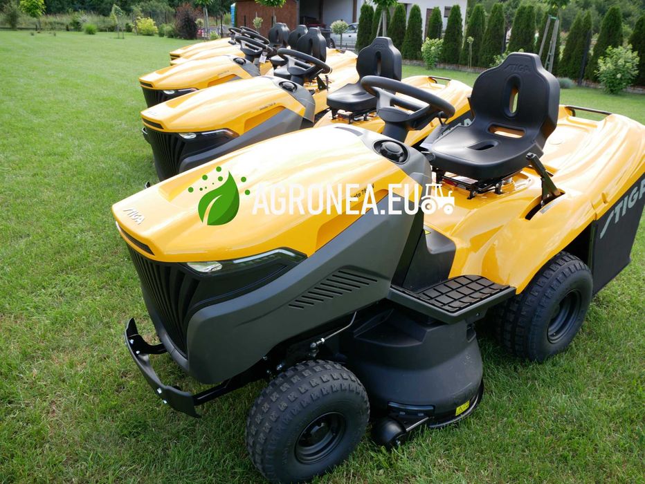 STIGA 398W traktor kosiarka nowy,  gwarancja 36m  dostawa do domu, po przeglądzie PDI ,  2 cylindry V2  kosz HIT, raty 0% nie cedrus sthil dla Ciebie