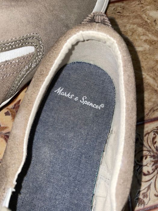 Кеди M&S;  Замшеві туфлі-човники marks and spencer; Slip-On; Сліпони