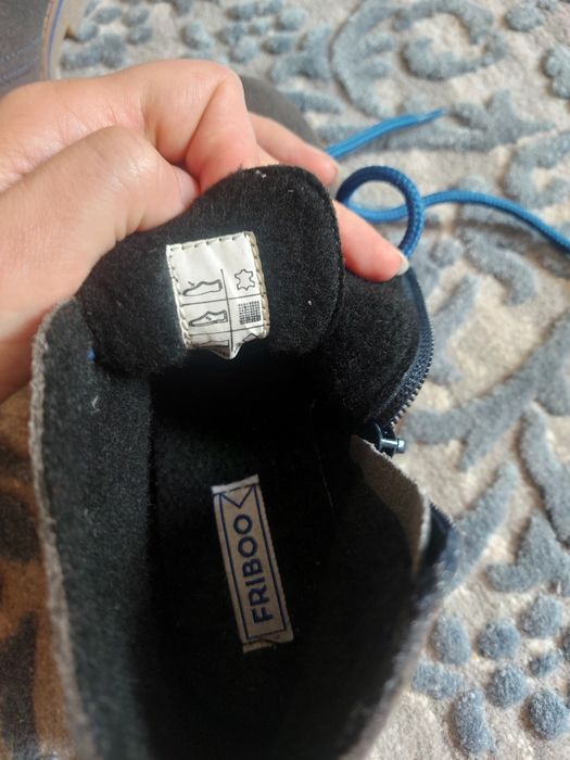 Замшевые деми ботинки на флисе 31р FRIBOO