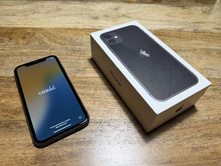iPhone 11 128GB Black | komplet: pudełko + kabel | sprawny