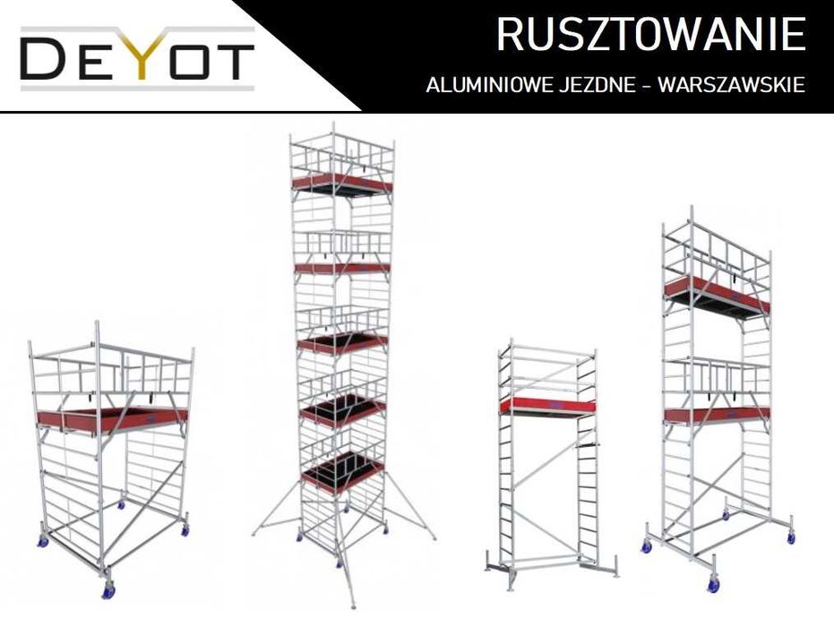 WYNAJEM Rusztowanie aluminiowe przejezdne - Krause / Warszawskie
