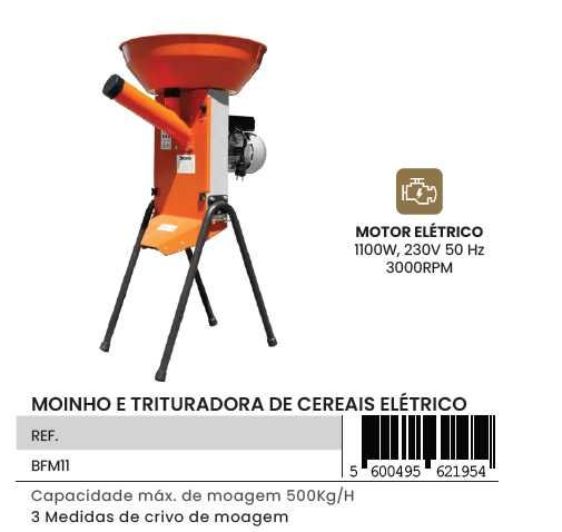 Moinho / Triturador Cereais Motor Elétrico BRICOFERR JL20